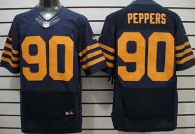 NFL Blue With Orange Chicago Bears 90 Defensive End Julius Peppers Nike Elite Jersey